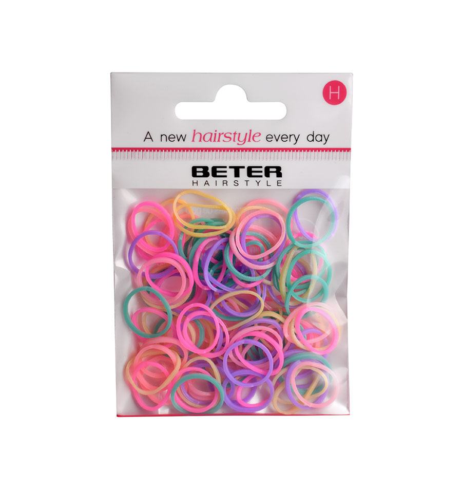 100 mini élastiques à cheveux en silicone